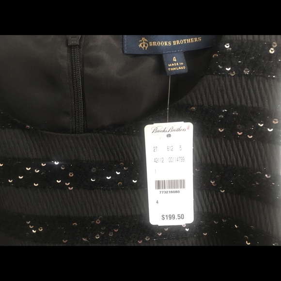 Brand NWT- Brooks Brothers Black Boucle Dress - Picture 2 of 7